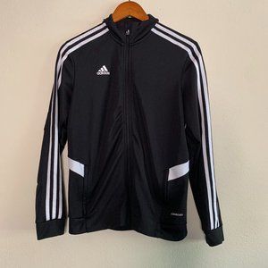 Adidas Black and White Aeroready Zip Up Jacket